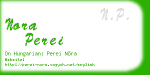 nora perei business card